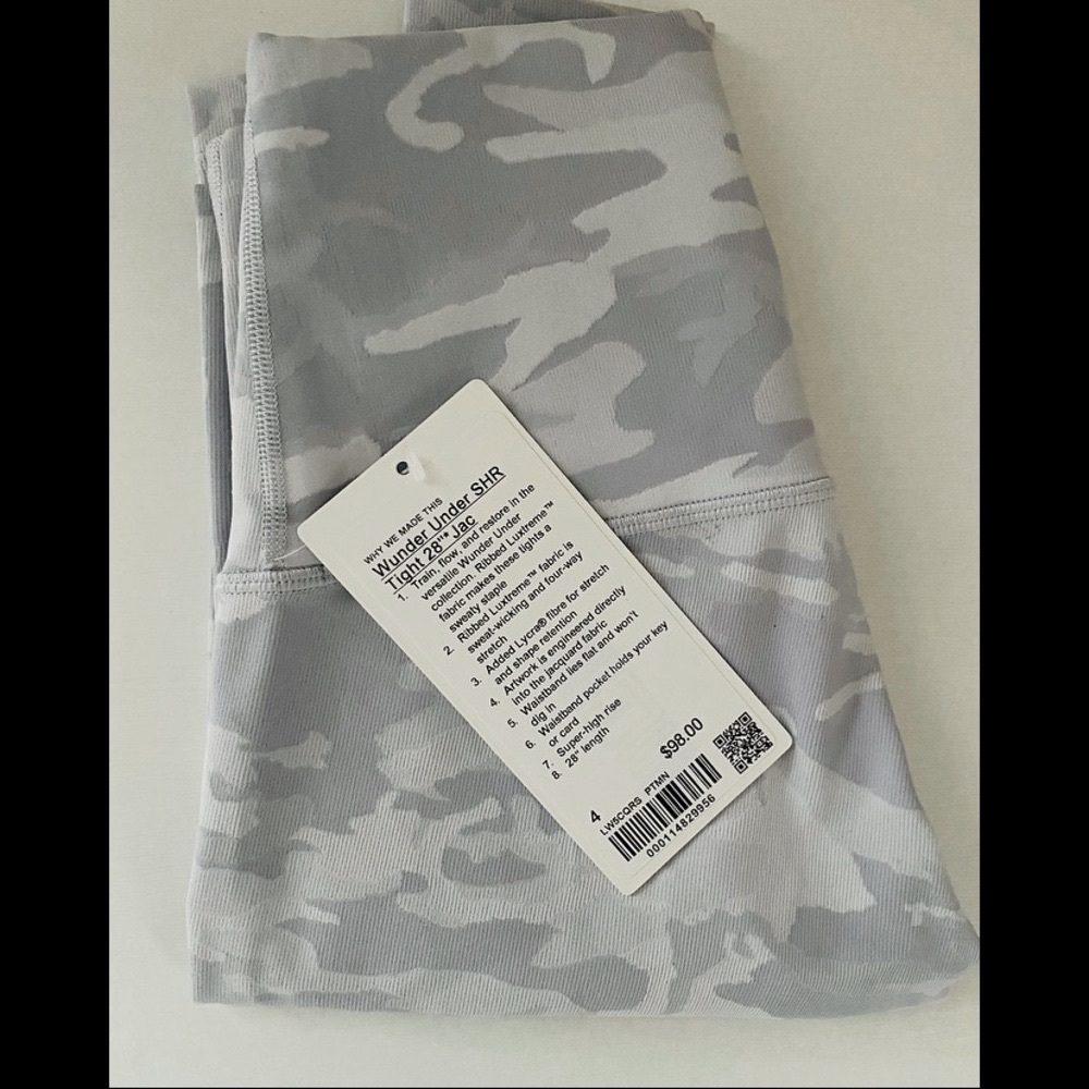 NWT - LuluLemon Wunder Under Tights Leggings Super High Rise 28” Size 4